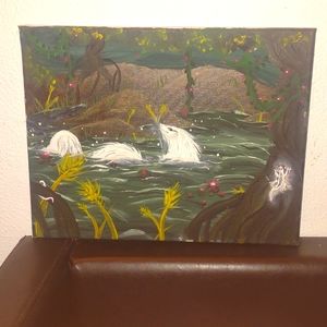 Acrylic painting of a serpent 13x19 inches